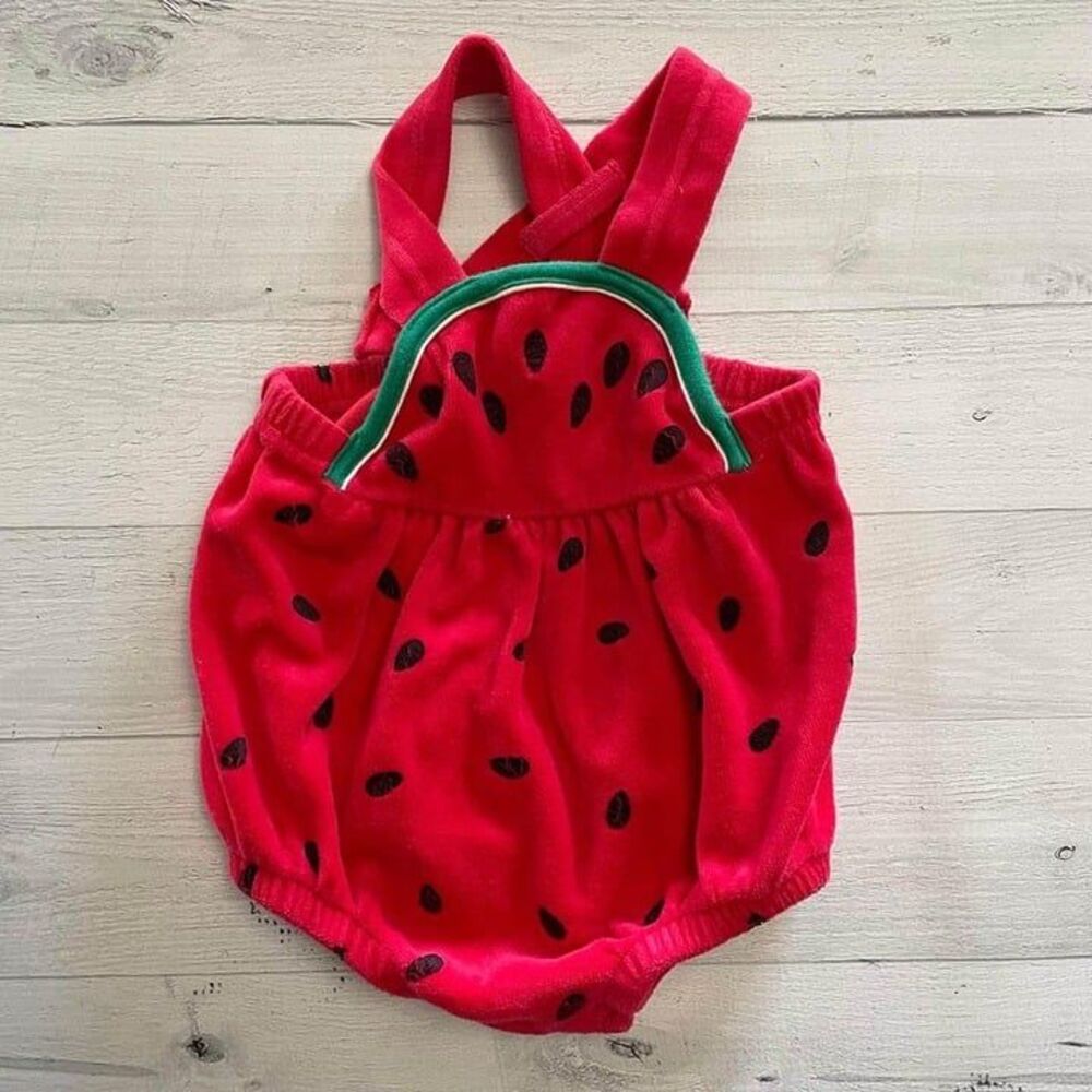 Le Top vintage watermelon romper 6 months